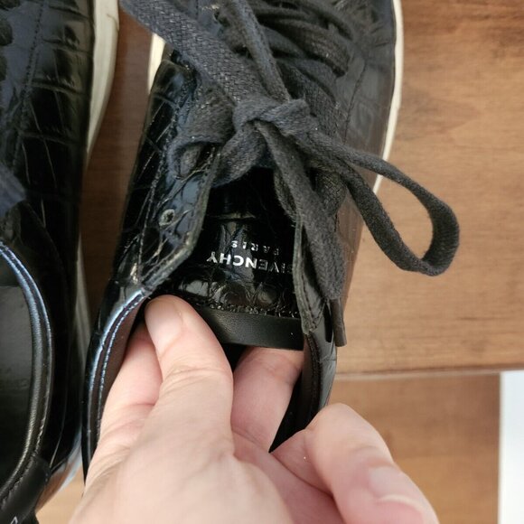 Givenchy women's black leather sneakers in size 36.5 - Picture 7 of 12
